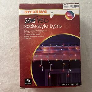 Sylvania‎ 150 Multi-Color Icicle Lights - Open box